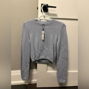 Garage Women's Blue Crop Sweater